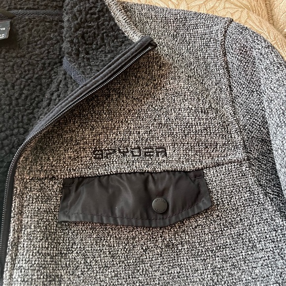 Spyder Women's Textured Black and Gray Ski Jacket - Picture 1 of 4